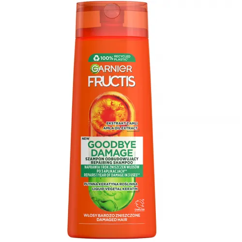 Garnier Fructis, Goodbye Damage, Szampon odbudowujący do włosów bardzo zniszczonych (nowa formuła) - 2