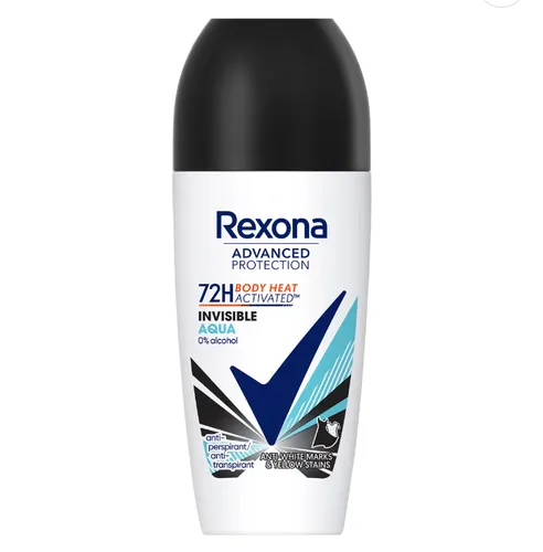 Rexona Advanced Protection, Invisible Aqua, 72H Roll-On Anti-Perspirant (Antyperspirant w kulce)