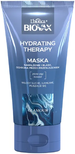 L'biotica Biovax Glamour, Hydrating Therapy, Maska do włosów suchych, łamliwych i puszących się