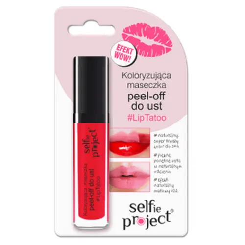 Selfie Project Lip Tatoo, Koloryzująca maseczka peel-off do ust