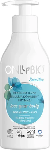 OnlyBio Love Your Body, Hipoalergiczna emulsja do higieny intymnej `Sensitive`