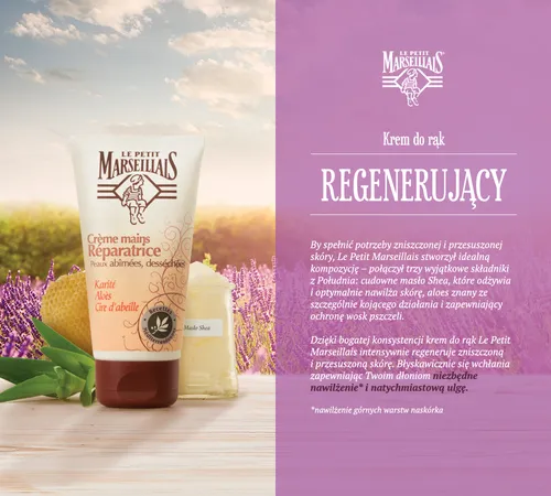 Le Petit Marseillais Recettes Méditerranéennes, Creme Mains Réparatrice (Regenerujący krem do rąk z masłem karite, aloesem i woskiem pszczelim) - 3