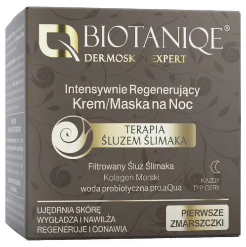 Biotaniqe Terapia Śluzem Ślimaka, Intensywnie regenerujący krem/maska na noc