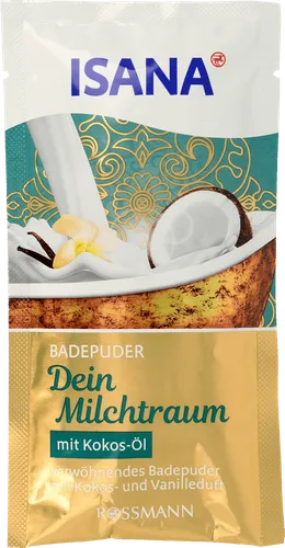 Isana Dein Milchtraum, Badepuder mit Kokos Öl (Puder do kąpieli o zapachu kokosowo-waniliowym `Mleczne marzenie - Milky Dream`) - 2