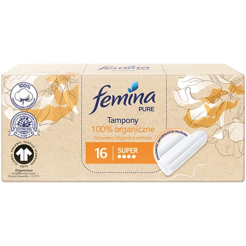 Femina Pure, Tampony higieniczne Super Size 100 % organiczne