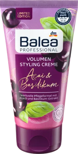 Balea Volumen Styling Creme Acai & Basilikum (Krem do stylizacji nadający objętość `Acai i bazylia`)