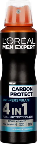 L'Oreal Paris Men Expert, Carbon Protect, Anti-perspirant 4 in 1 48h (Antyperspirant w sprayu)