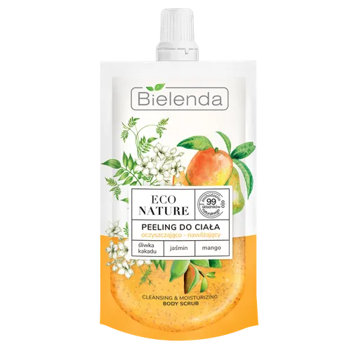 Bielenda Eco Nature, Peeling do ciała oczyszczająco - nawilżający `Śliwka kakadu + jaśmin + mango`