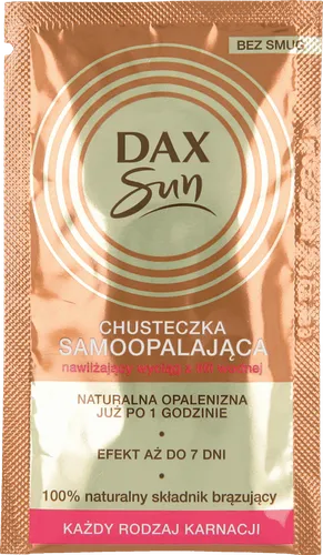 Dax Sun Chusteczka samoopalająca z nawilżającym wyciągiem z lilii wodnej