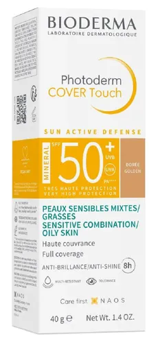 Bioderma Photoderm Cover Touch Anti-Brillance/Anti-Shine Fluid SPF 50+ (Fluid koloryzujący z filtrem do twarzy SPF 50+) - 2
