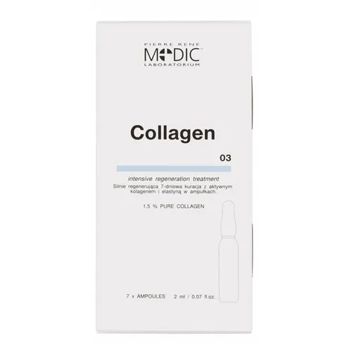 Pierre Rene Medic Laboratorium, Collagen Intensive Regeneration Treatment (Silnie regenerująca 7-dniowa kuracja z aktywnym kolagenem i elastyną w ampułkach)