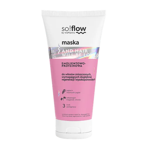 so!flow Maska emolientowo-proteinowa do włosów zniszczonych, wymagających dogłębnej regeneracji i wysokoporowatych `And Hair Will Be Loved`