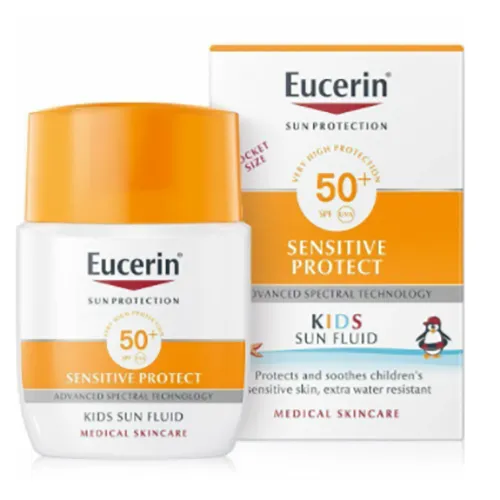 Eucerin Kids, Sun Fluid Sensitive Protect SPF 50+ (Emulsja do opalania z wysoką ochroną dla dzieci) - 2
