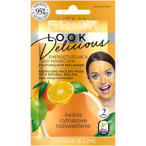 Eveline Cosmetics Look Delicious, Energetyzująca bio maseczka z naturalnym peelingiem