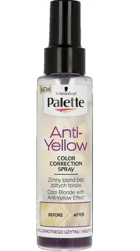Palette Anti-yellow, Color Correction Spray Cool Blonde with Anti-yellow Effect (Spray przeciw żółtym tonom włosów `Korekta koloru - zimny blond bez żółtych tonów`)