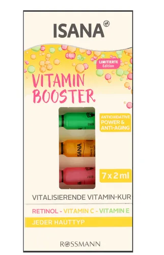Isana Vitamin Booster, Antioxidative Power & Anti-Aging (Ampułki z retinolem witaminą C i witaminą E)