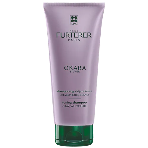 Rene Furterer Okara Color, Silver, Shampooing Dejaunissant [Toning Shampoo] (Szampon tonujący do włosów siwych, białych i platynowy blond)