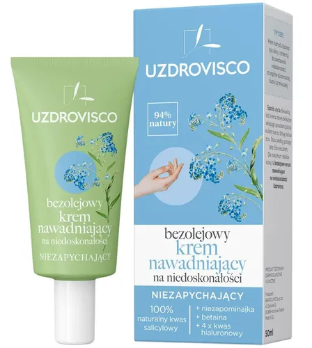 Uzdrovisco Bezolejowy krem nawadniający na niedoskonałości