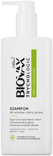 L'biotica Biovax Trychologic, Przetłuszczanie, Szampon do włosów i skóry głowy