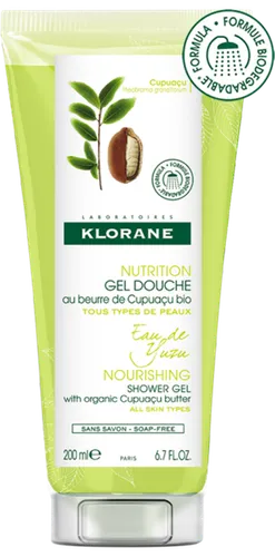 Klorane Ultra Nourishing Shower Cream with Organic Cupuacu Butter `Eau de Yuzu` (Odżywczy żel pod prysznic `Woda yuzu`)