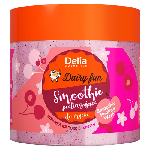 Delia Dairy Fun, Smoothie peelingujące do mycia `Wisienka na torcie`