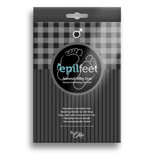 byOlie EpilFeet, Natural Silky Feet Intense Exfoliating Foot Peel (Skarpetki złuszczające męskie)