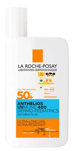 La Roche-Posay Anthelios, UVmune 400 Dermo-Pediatrics Invisible Fluid SPF50+ (Niewidoczny fluid do twarzy SPF50+)