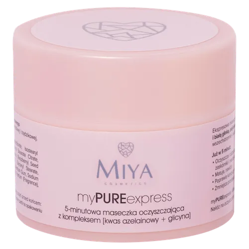 Miya Cosmetics myPUREexpress, 5-minutowa maseczka oczyszczająca z kompleksem [5% kwas azelainowy + glicyna]