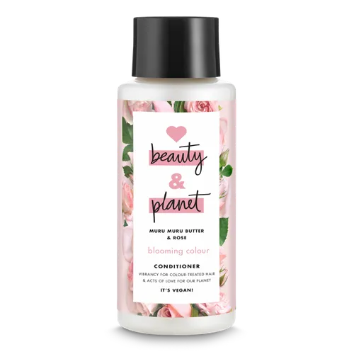 Love Beauty and Planet Blooming Colour, Muru Muru Butter & Rose Conditioner (Odżywka do włosów farbowanych z masłem Muru Muru i olejkiem różanym)