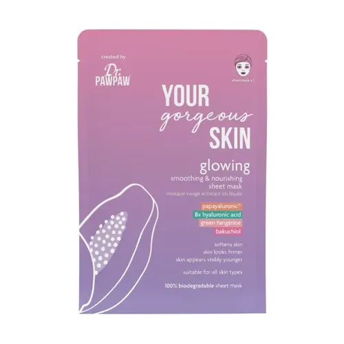 Dr Paw Paw Your Gorgous Skin, Glowing, Smoothing & Nourishing Sheet Mask (Rozświetlająca maska ​​w płachcie)