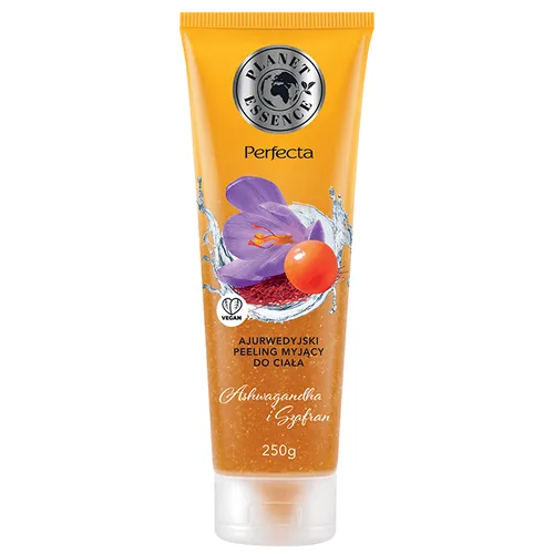 Perfecta Planet Essence, Ajurwedyjski peeling myjący do ciała  `Ashwagandha i szafran`