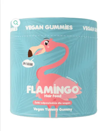 Noble Health Flamingo Hair Food Vegan Yummy Gummy, Suplement diety w żelkach
