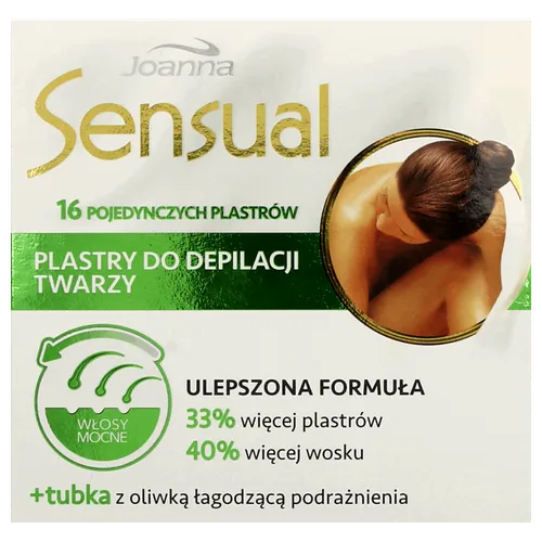 Joanna Sensual, Plastry z woskiem do depilacji twarzy na mocne włosy