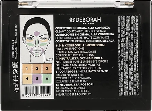 Deborah Secrets of Camouflage, Concealer Palette (Paleta korektorów) - 2