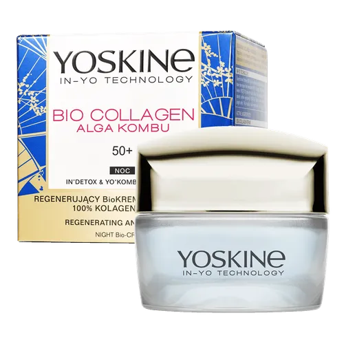 Yoskine Bio Collagen Alga Kombu, Regenerujący bio-krem na noc 50+