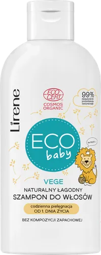 Lirene Dermoprogram Eco Baby, Naturalny łagodny szampon do włosów od 1. dnia życia