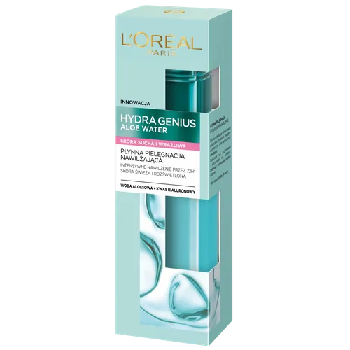 L'Oreal Paris Hydra Genius, Woda aloesowa do skóry suchej i wrażliwej