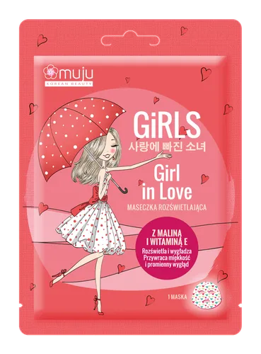 Muju Girls, Brightening Mask `Girl in Love` (Maseczka rozświetlająca)