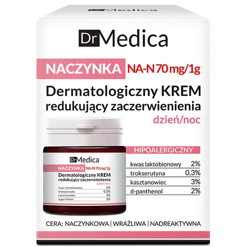 Bielenda Dr Medica Naczynka, Dermatologiczny krem redukujący zaczerwienienia hipoalergiczny dzień/noc