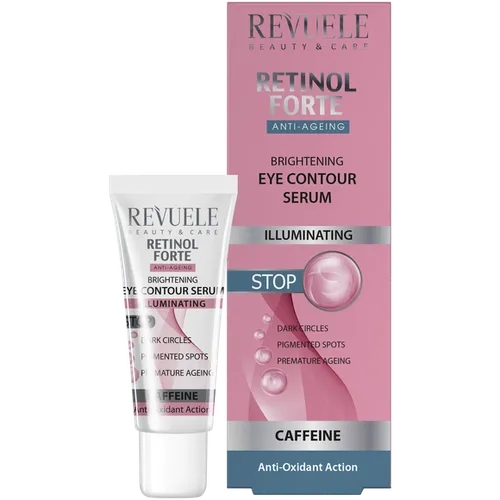 Revuele Beauty & Care, Retinol Forte, Anti-ageing Brightening Eye Contour Serum (Rozświetlające serum pod oczy z retinolem)