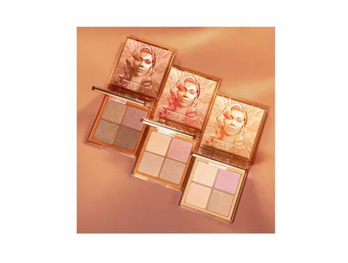 Huda Beauty Mini Glow Obsessions, Highlighter Palette (Paleta rozświetlaczy do twarzy) - 4