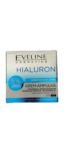 Eveline Cosmetics Hialuron Therapy, Głębokie nawilżenie, Krem-ampułka do cery suchej