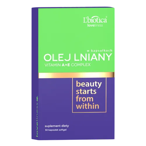 L'biotica Loveliness, Olej Lniany & Witaminy A+E  w kapsułkach - 1