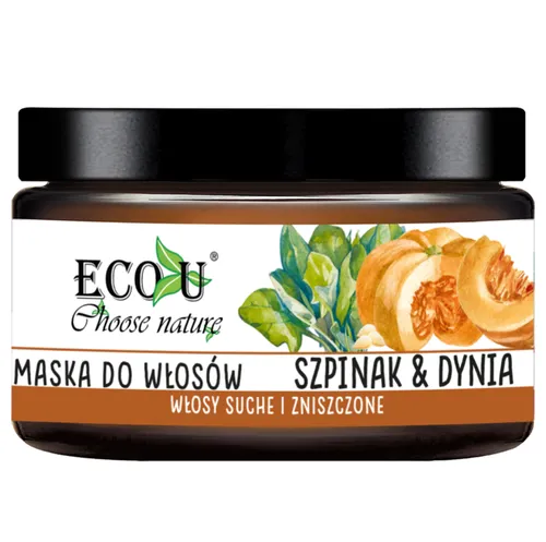 Eco U Maska do włosów suchych i zniszczonych `Szpinak & dynia`