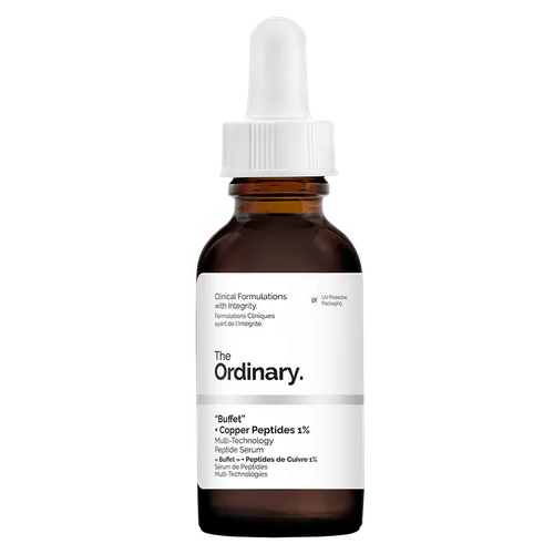 The Ordinary “Buffet” + Copper Peptides 1% Multi-technology Peptide  Serum (Przeciwzmarszczkowe peptydowe serum do twarzy)