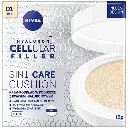 Nivea Hyaluron Cellular Filler, 3 in 1 Care Cushion (Krem-podkład w poduszce z kwasem hialuronowym) - 2