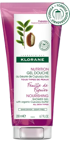 Klorane Ultra Nourishing Shower Cream with Organic Cupuacu Butter `Feuille de Figuier` (Odżywczy żel pod prysznic `Liść figowy`) - 1