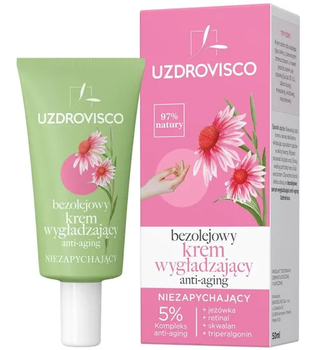 Uzdrovisco Bezolejowy krem wygładzający anti-aging