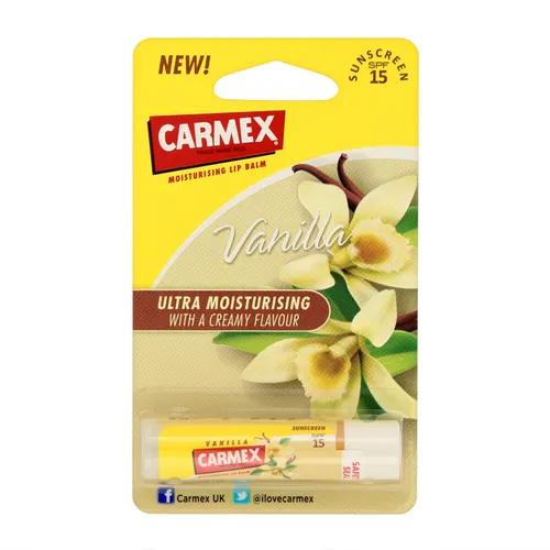 Carma Laboratories Carmex, Moisturising Lip Balm Vanilla (Intensywnie nawilżający balsam do ust w sztyfcie o smaku śmietankowym) - 2
