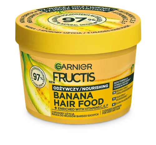 Garnier Fructis, Nourishing Banana Hair Food (Maska do włosów bardzo suchych (nowa wersja))